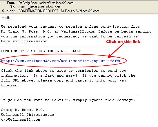 confirmation request